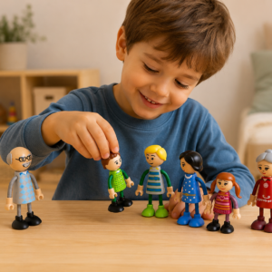 Figuras de familia de madera
