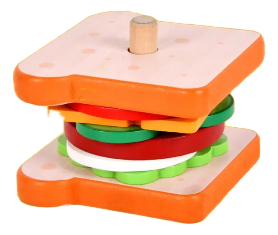 Hamburguesa y sándwich de madera - Imagen 3