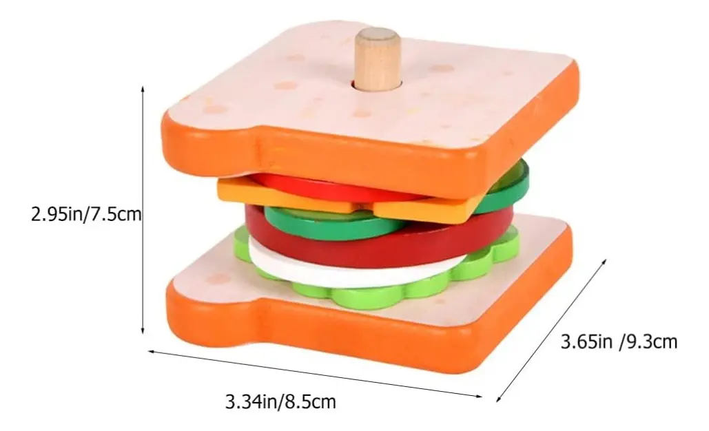 Hamburguesa y sándwich de madera - Imagen 4