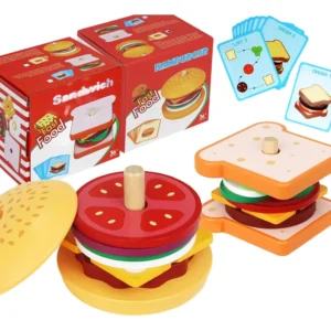 Hamburguesa y sándwich de madera