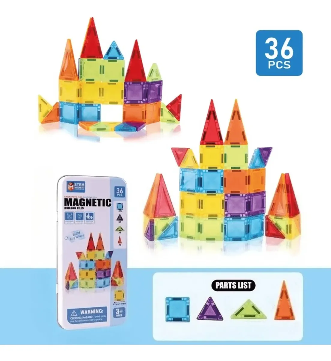 Set magnético de construcción – 36 piezas - Imagen 4